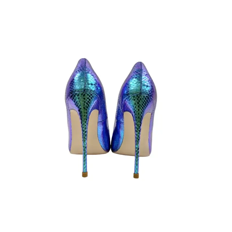 Chameleon charmers pumps - blue 12cm / 33