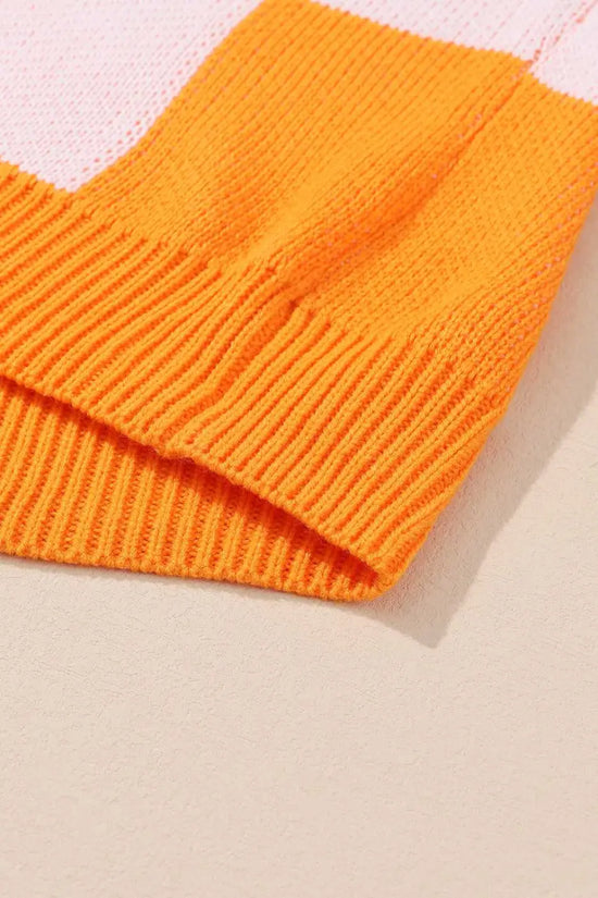 Checkered bishop sleeve sweater - snug & chic | fashionfitz