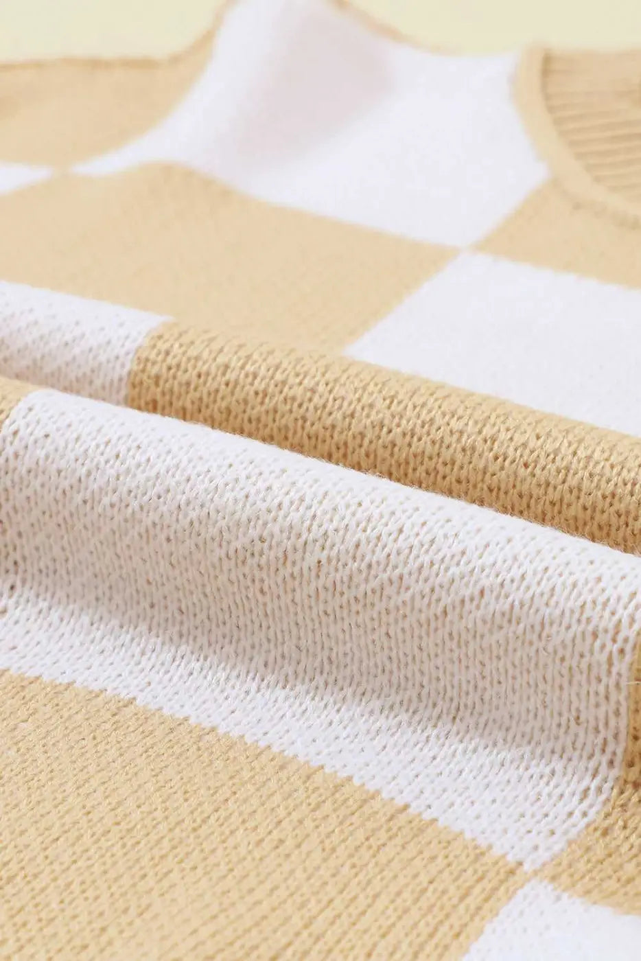 Checkered bishop sleeve sweater - snug & chic | fashionfitz