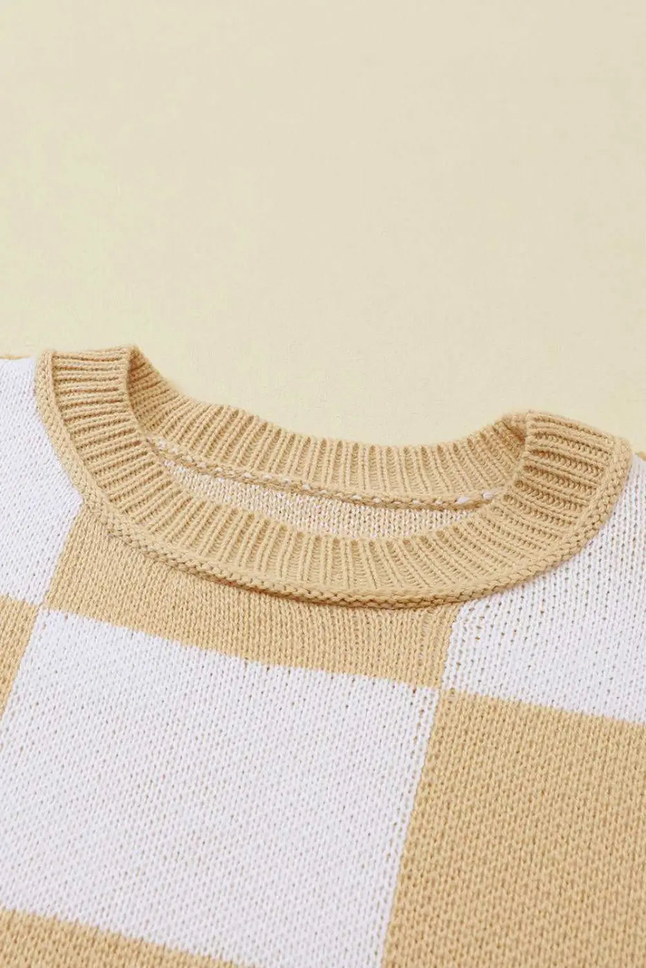 Checkered bishop sleeve sweater - snug & chic | fashionfitz