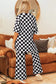 Checkered charm tunic & pant set - trendy comfort wear