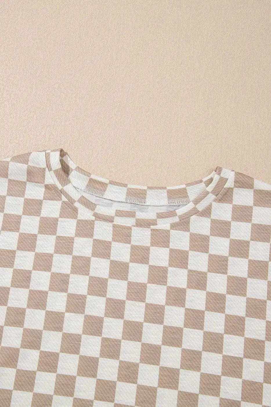 Two Piece Short Sets Checkered Confidence Outfit Set