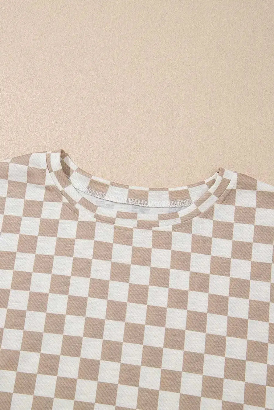 Two Piece Short Sets Checkered Confidence Outfit Set