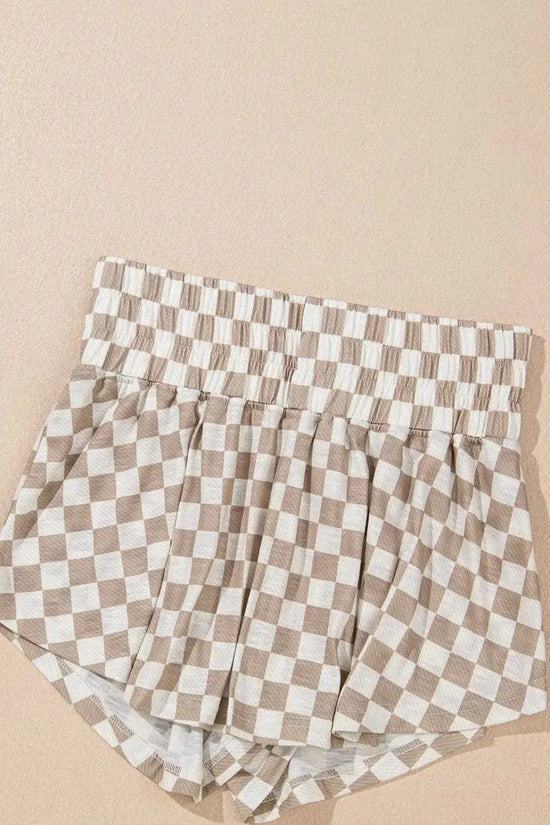 Two Piece Short Sets Checkered Confidence Outfit Set