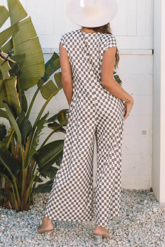 Checkered style jumpsuit