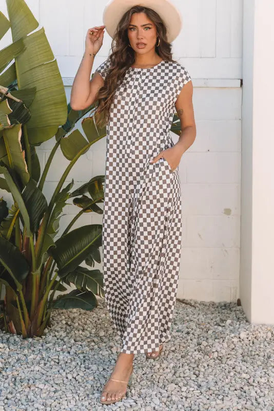 Checkered style jumpsuit