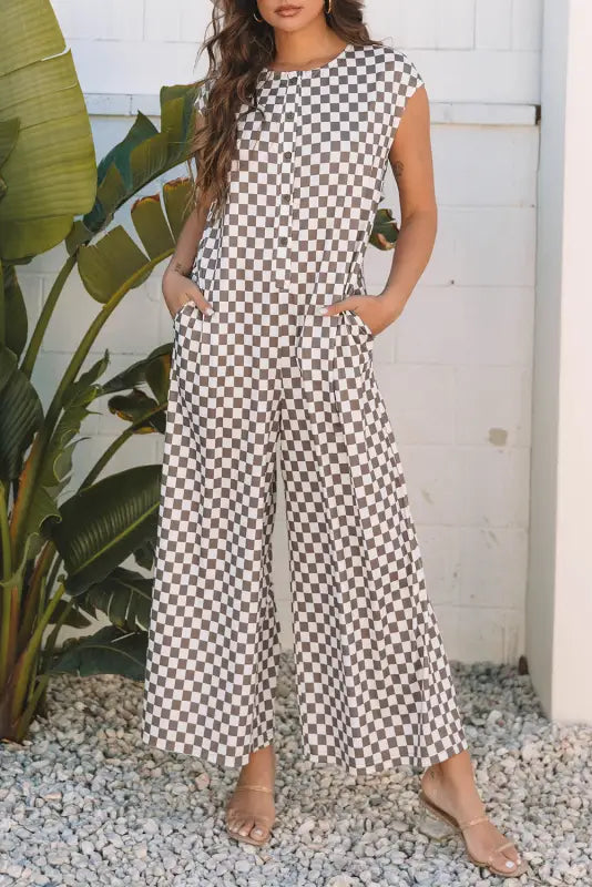 Checkered style jumpsuit