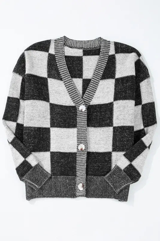 Checkmate charm cardigan - soft knit | fashionfitz