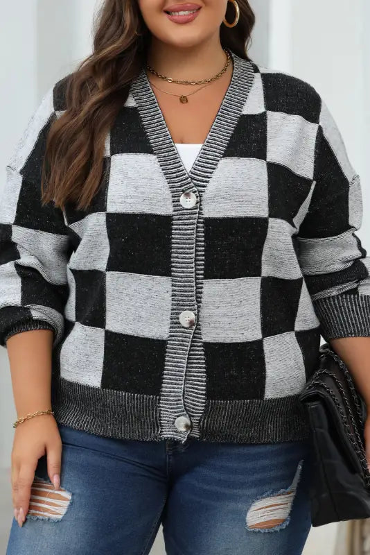 Checkmate charm cardigan - soft knit | fashionfitz