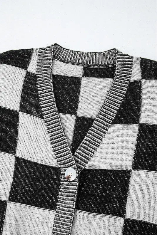 Checkmate charm cardigan - soft knit | fashionfitz