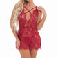 Chest cross lace babydoll - lingerie