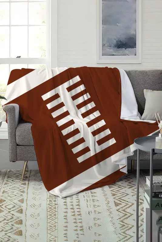 Chestnut ball game fashion fleece blanket 130*150cm