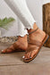 Chestnut cross toe flat slippers - shoes & bags/slippers