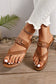 Chestnut cross toe flat slippers - shoes & bags/slippers