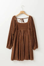 Chestnut Half Zip V Neck Ribbed Velvet Top - Fashionfitz