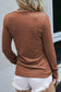 Chestnut long sleeve snap button henley top - tops