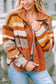 Chestnut plus size quilted patch pockets aztec furry jacket