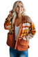 Chestnut plus size quilted patch pockets aztec furry jacket