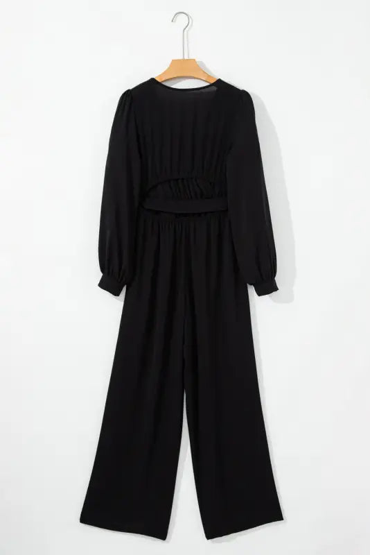 Chic black belted jumpsuit by fashionfitz