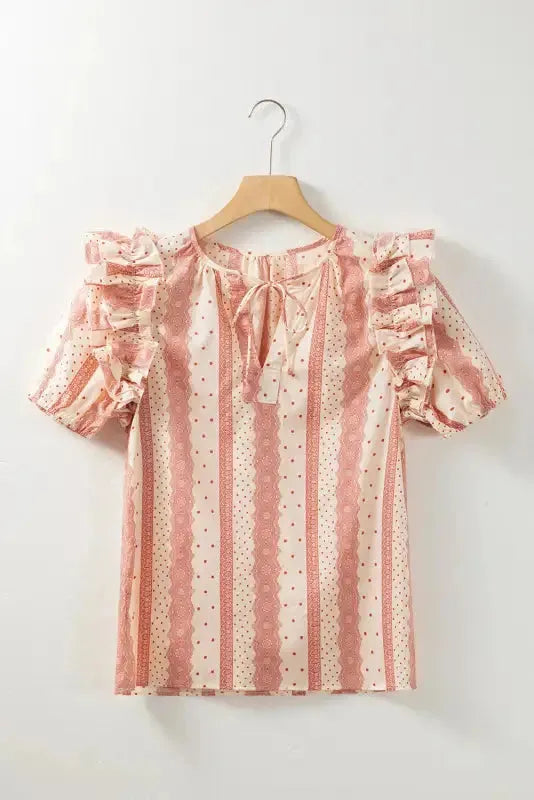 Chic Peek Puff Blouse - Fashionfitz