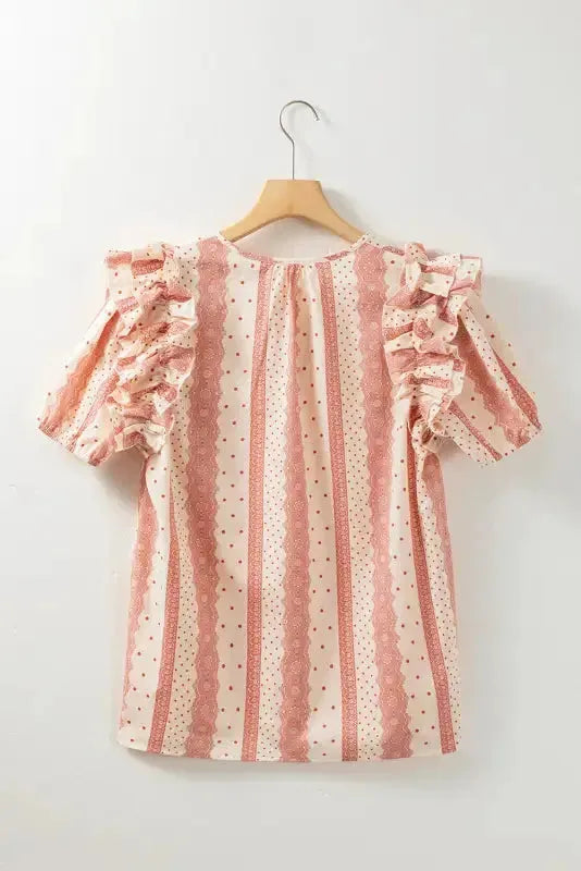 Chic Peek Puff Blouse - Fashionfitz