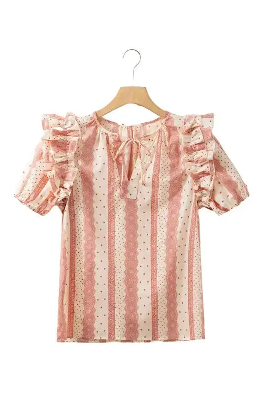 Chic Peek Puff Blouse - Fashionfitz