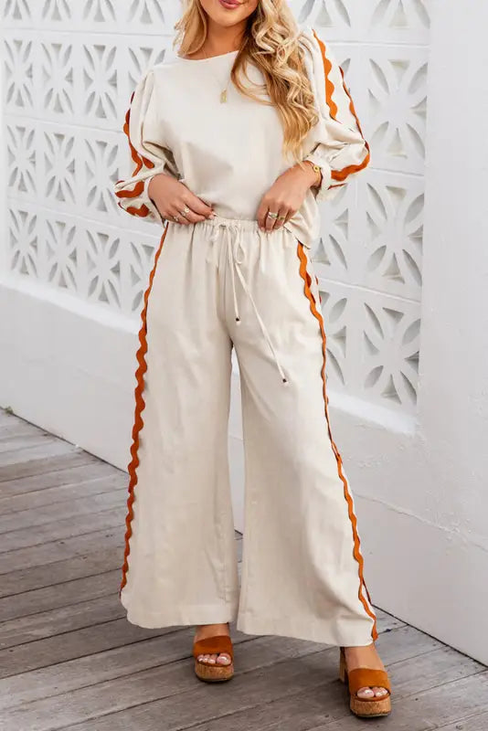 Chic ric rac trim co-ord set