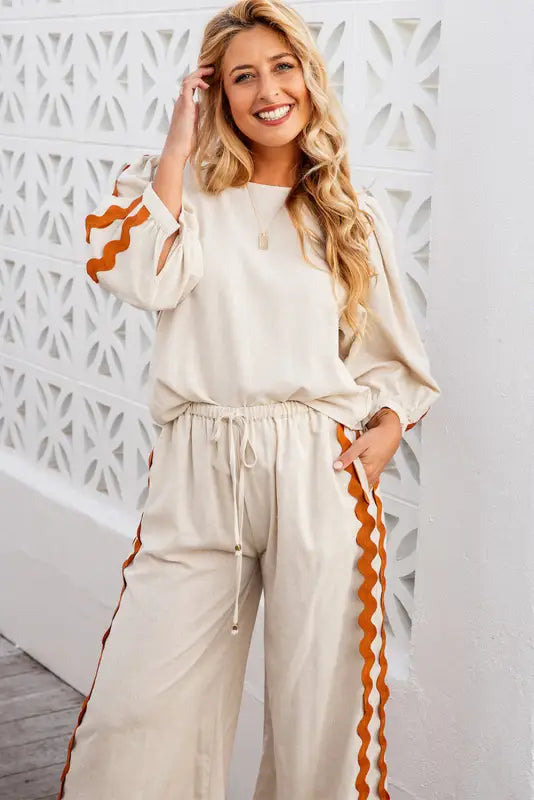 Chic ric rac trim co-ord set