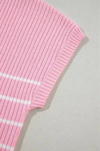 Chic Stripes Casual Plus Tee - Fashionfitz