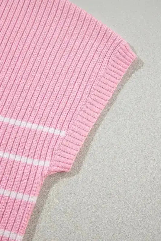 Chic Stripes Casual Plus Tee - Fashionfitz