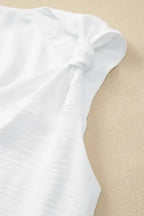 Chic V-Neck Knotted Shoulder Vest - Fashionfitz