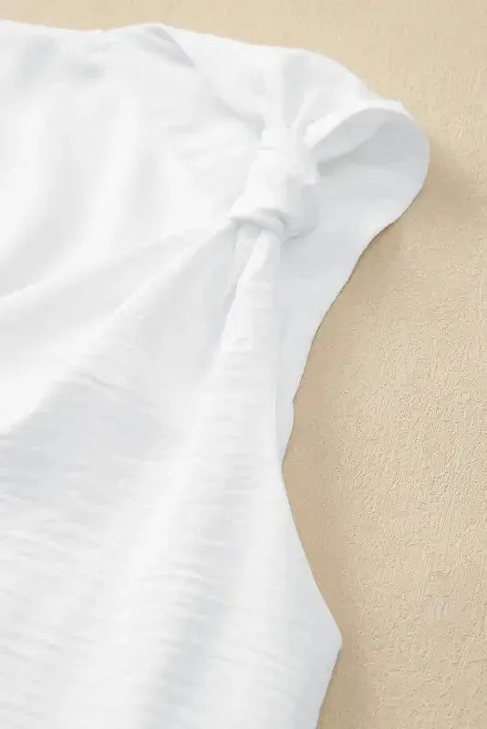 Chic V-Neck Knotted Shoulder Vest - Fashionfitz