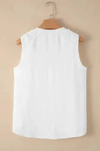 Chic V-Neck Knotted Shoulder Vest - Fashionfitz