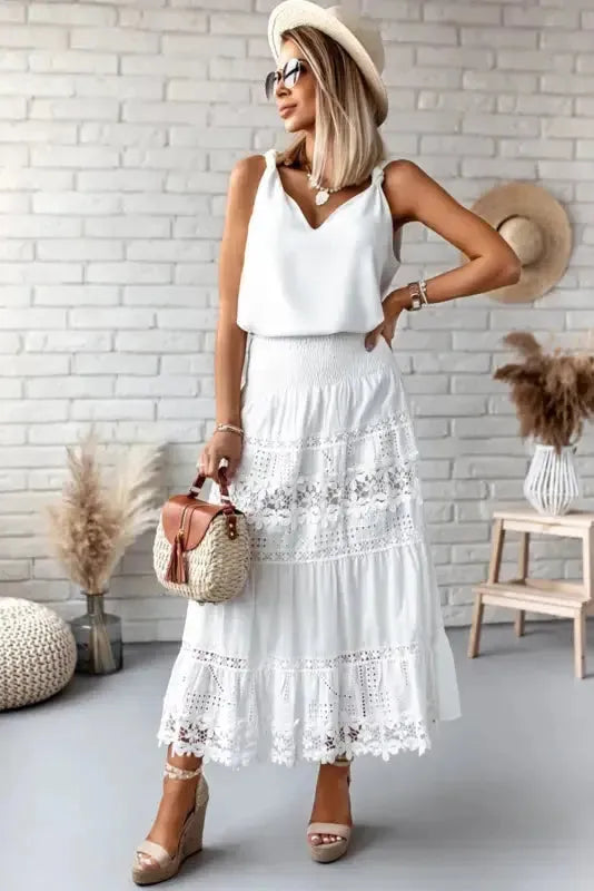Chic V-Neck Knotted Shoulder Vest - Fashionfitz