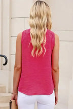 Chic V-Neck Knotted Shoulder Vest - Fashionfitz