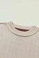 Chicory Coffee Color Block Exposed Seam Loose Fit Sweater - Fashionfitz