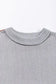 Chicory Coffee Contrast Color Exposed Seam Drop Shoulder Sweater - Fashionfitz