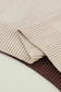 Chicory Coffee Contrast Color Exposed Seam Drop Shoulder Sweater - Fashionfitz