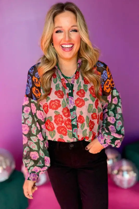 Chroma floral puff shirt | shirts | fashionfitz