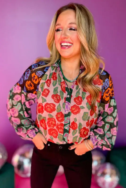 Chroma floral puff shirt | shirts | fashionfitz