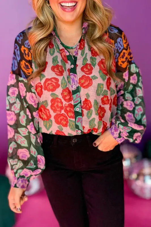 Chroma floral puff shirt | shirts | fashionfitz