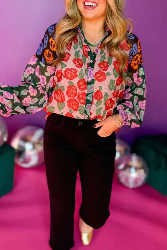 Chroma floral puff shirt | shirts | fashionfitz