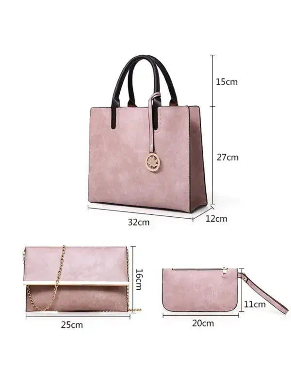 Classy and Sassy 3 Pieces Set Shoulder Bag - Fashionfitz