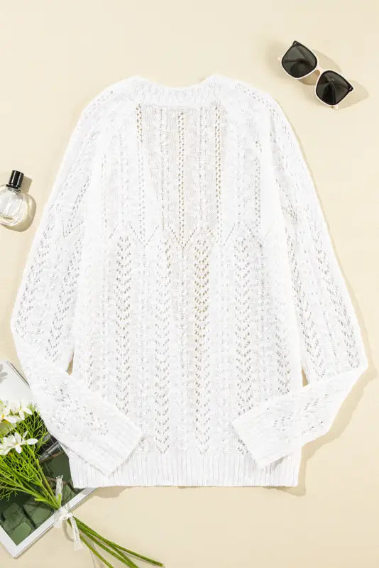 Cloud embrace open knit cardigan - sweaters & cardigans/cardigans