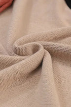 Coffee Leopard Print Colorblock Pullover Sweater - Fashionfitz