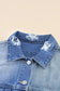 Color block frayed denim jacket - jackets