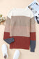 Color-block knit pullover sweater | fashionfitz