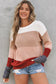 Color-block knit pullover sweater | fashionfitz