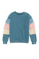 Blue colorblock long sleeve pullover sweatshirt - sweatshirts & hoodies