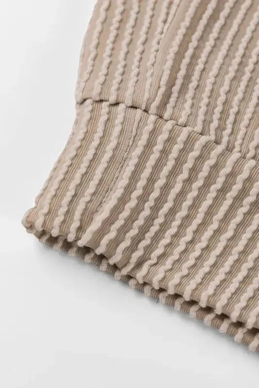 Color Block Long Sleeve Ribbed Loose Top - Fashionfitz